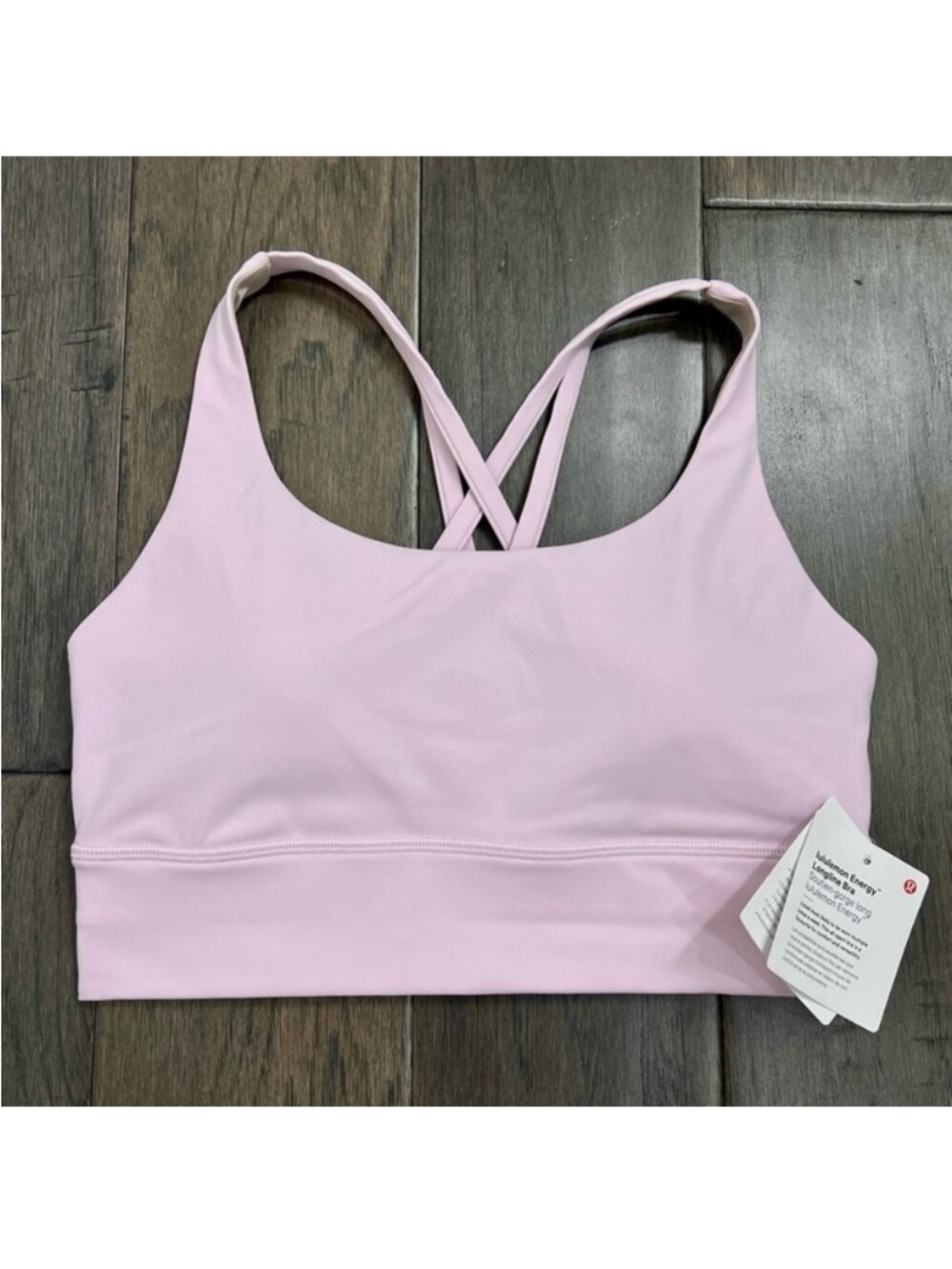 Lululemon NWT Energy Longline Bra *Medium Support, B–D Cups Meadowsweet Pink